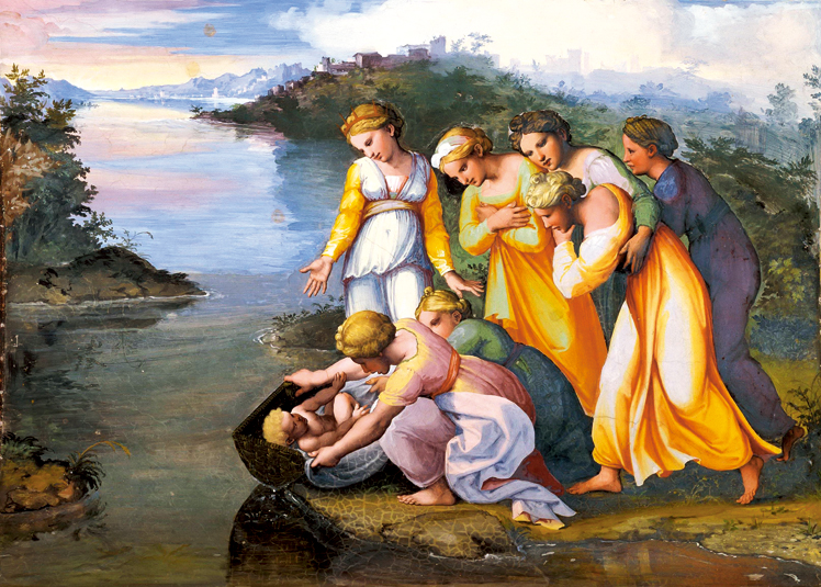   拉斐尔·桑西  Raffaello Santi——摩西在河上被发现